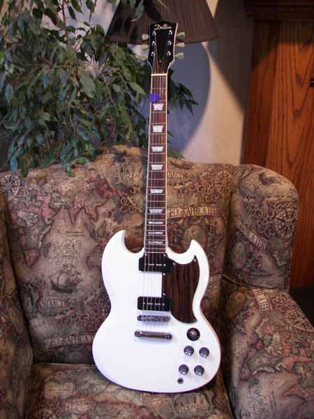 Dillion SG in white with Ziricote accents